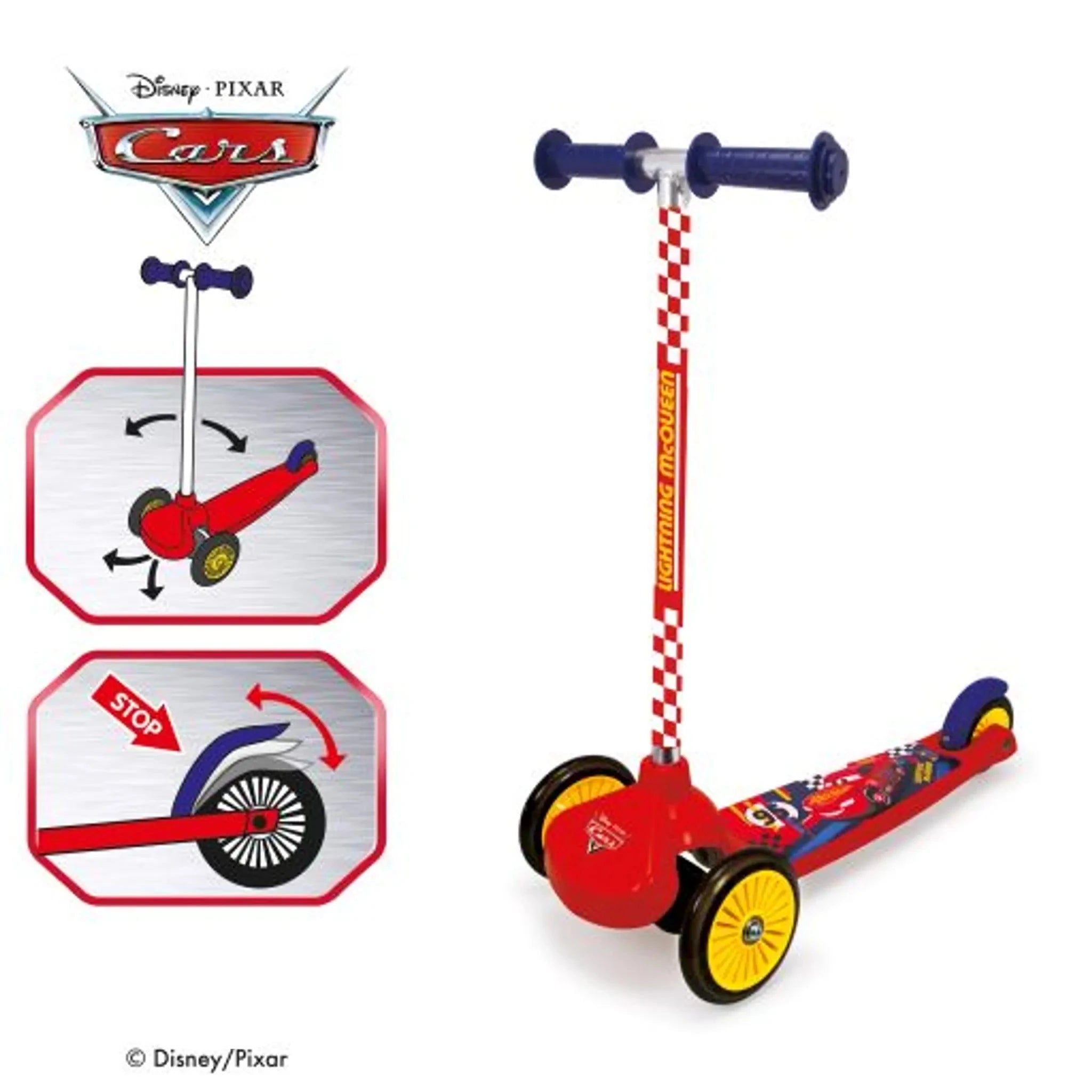 Cars 3W Twist Scooter-SMOBY-3032167502056