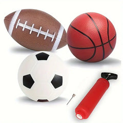 Action Ball 4 X Assorted Soccer Basketball-Hostful-4893431641050