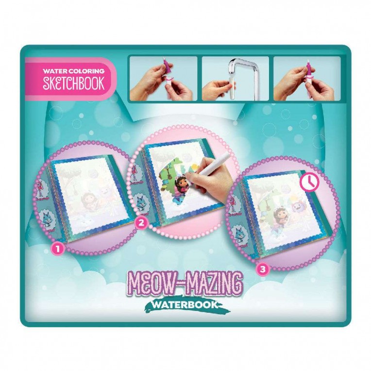 GABBY'S DOLLHOUSE SKETCHBOOK MEOW-MAZING WATERBOOK