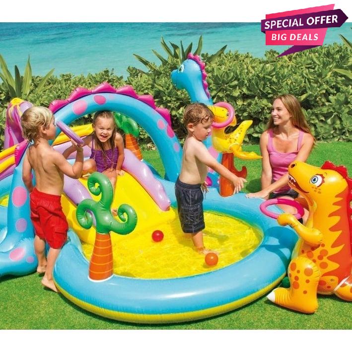Intex Inflatable Dinoland Play Centre Pool-INTEX
