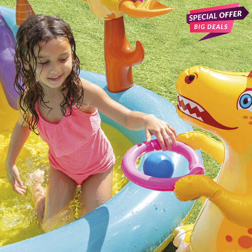 Intex Inflatable Dinoland Play Centre Pool-INTEX
