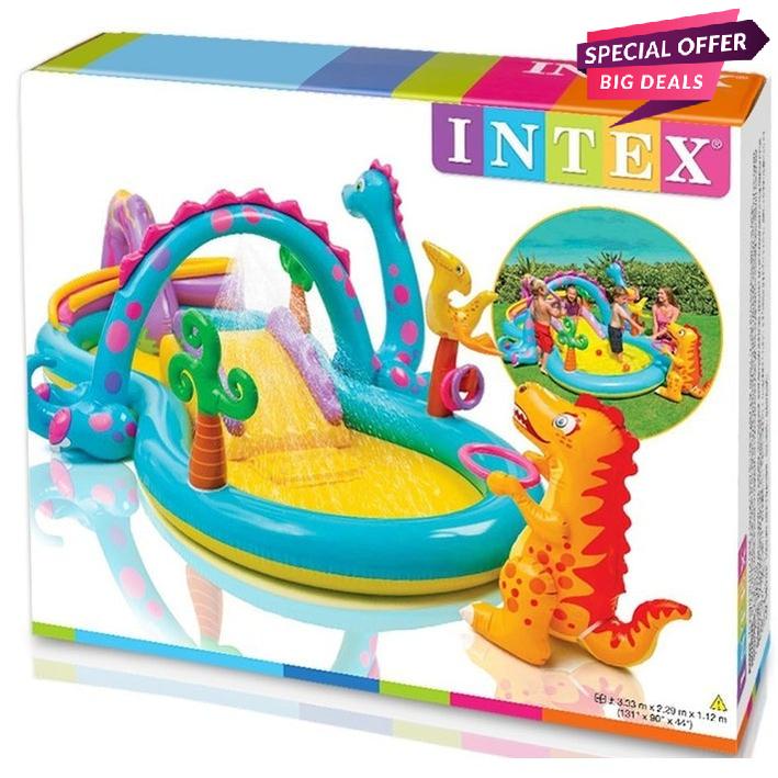 Intex Inflatable Dinoland Play Centre Pool-INTEX