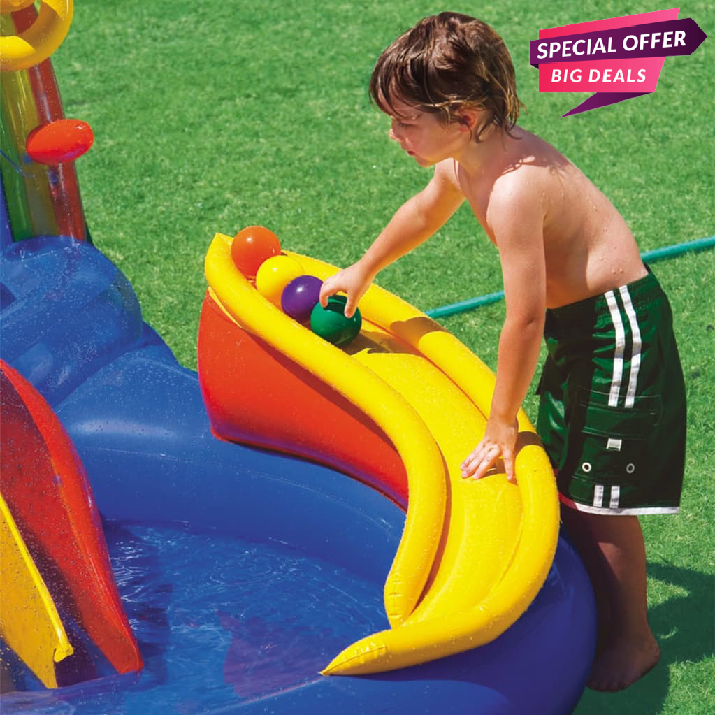 Intex Inflatable Rainbow Ring Play Centre Pool-INTEX
