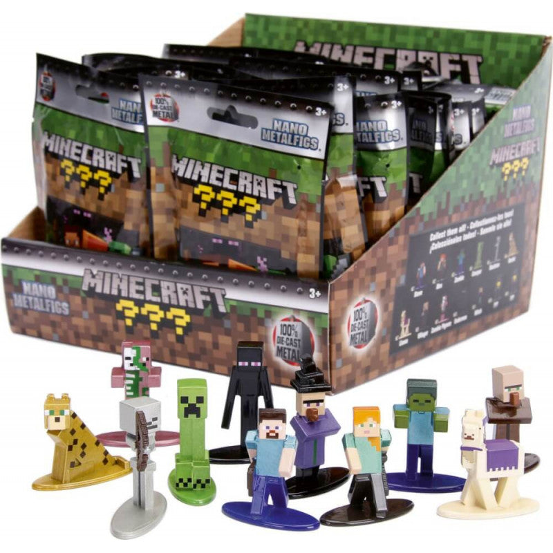Minecraft Nanofigs Plind Pack Display