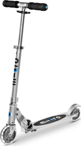 Micro Sprite Silver Matt Led-Ride-On & Scooters-Micro-7630053530969