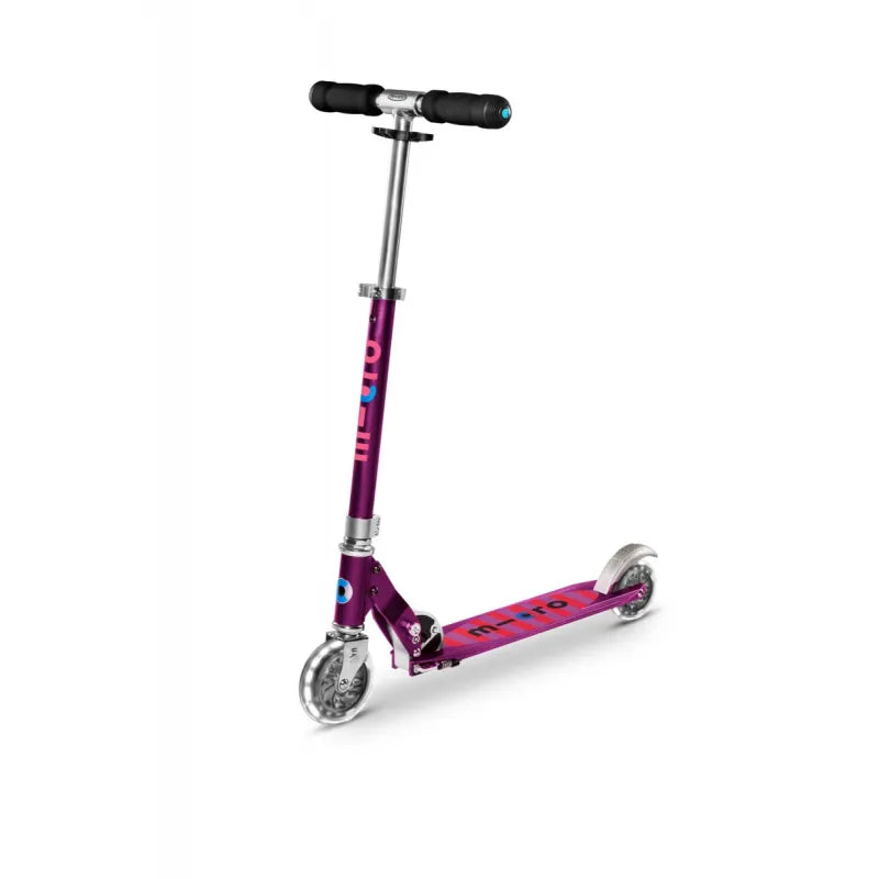 Micro Sprite Purple Stripe Led-Ride-On & Scooters-Micro-7630053531034