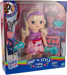 Hasbro Ba Snip N Style Baby Bld Hair-BABY ALIVE