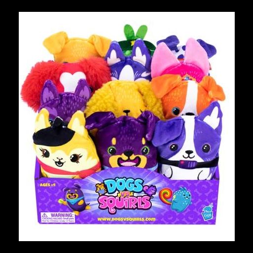 Dogsvsquirls Plush Bean 4 Cdu12 Woc-CATS&PICKLES