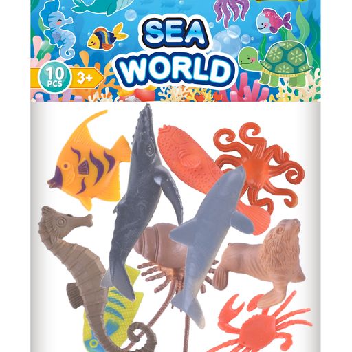 P.Joy Animal Worldz Sea World 2 10Pcs-P.JOY