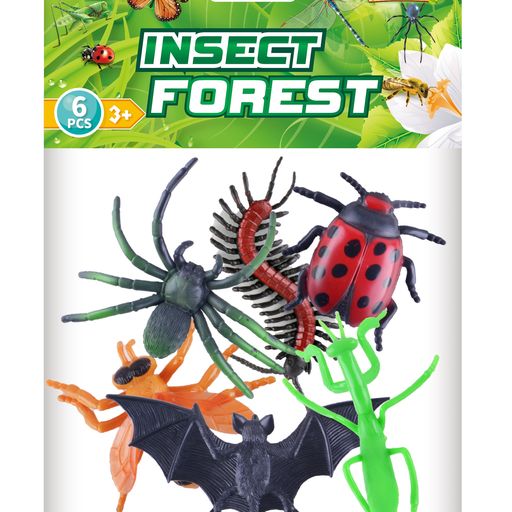 P.Joy Animal Worldz Insects 4 6Pcs-P.JOY