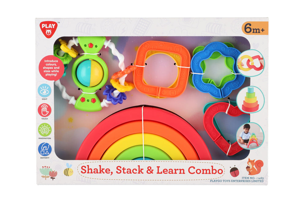 PLAYGO SHAKE, STACK & LEARN COMBO ** by Play Go for kids - educational