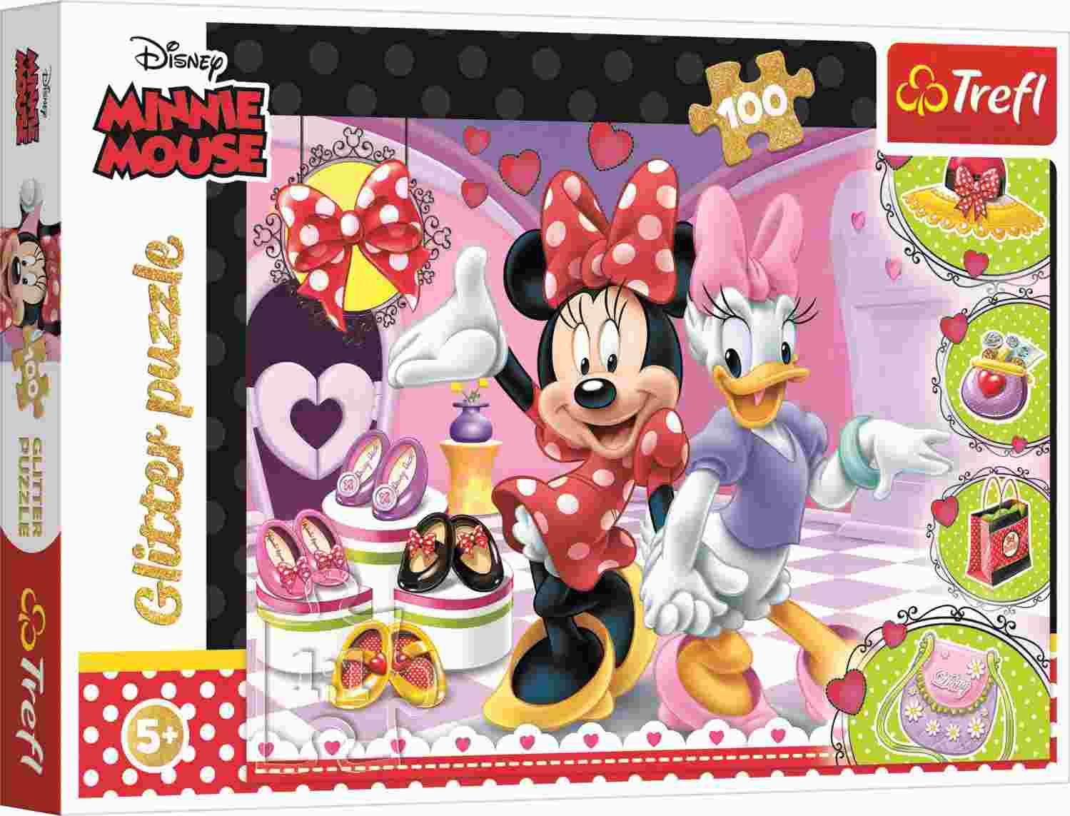 Puzzles - "100 Glitter" - Minnie and trinkets / Disney Minnie