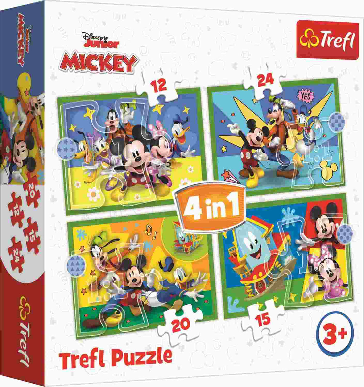 Puzzle - "4in1" - Among the friends / Disney Mickey Mouse Funhouse