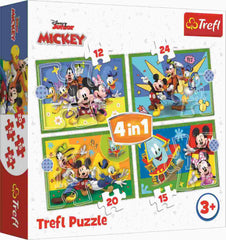 Puzzle - "4in1" - Among the friends / Disney Mickey Mouse Funhouse