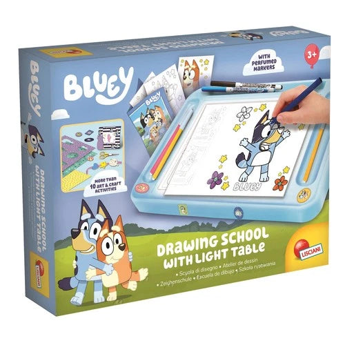 BLUEY DRAWING SCHOOL WITH LIGHT TABLE