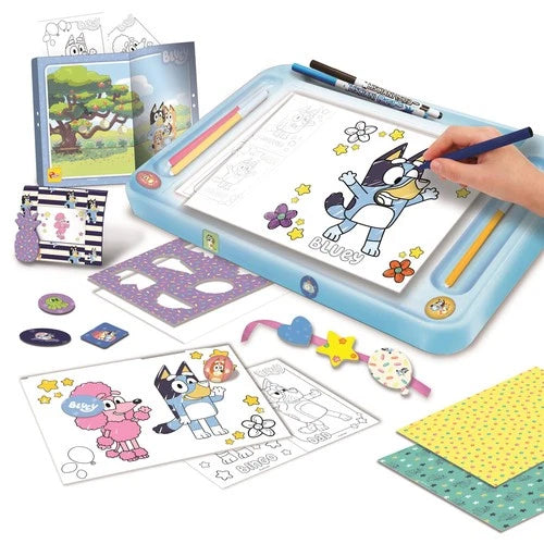 BLUEY DRAWING SCHOOL WITH LIGHT TABLE