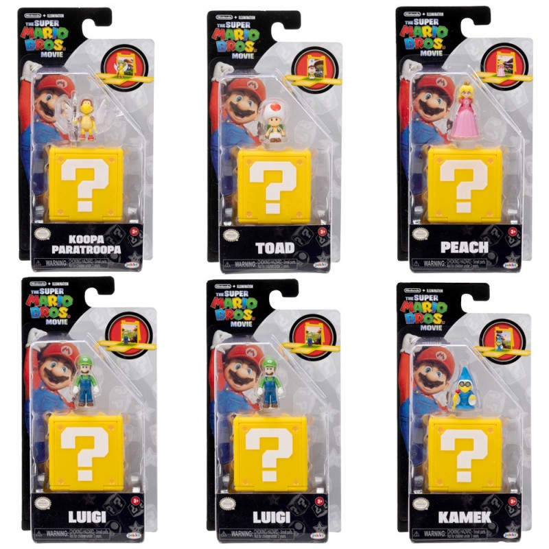 Nintendo Super Mariomovie1.25"Mfigasst.6(Assorted - Includes 1)-Action Figures-World of Nintendo-