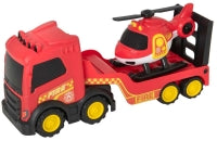 Teamsterz Chunky Trucks Fire Mega Transporter With 1 Helicopter