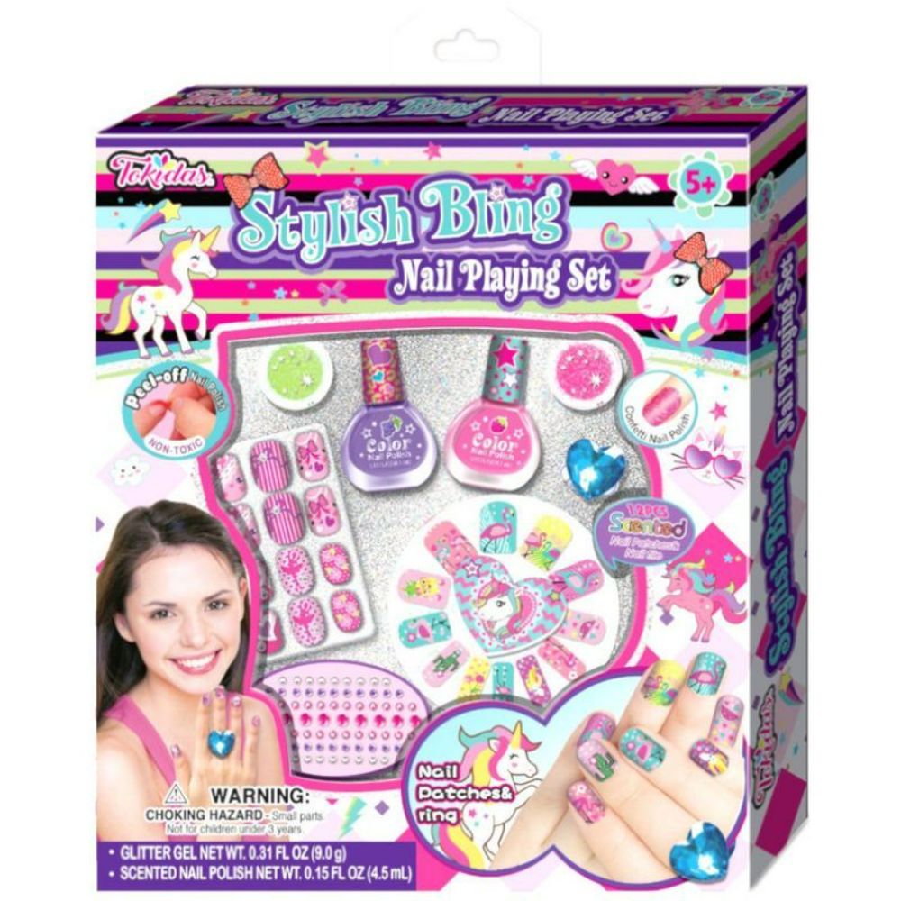 Sparkle Decorating Hair Set W/ Nail Playing-Makup-Tokidas-