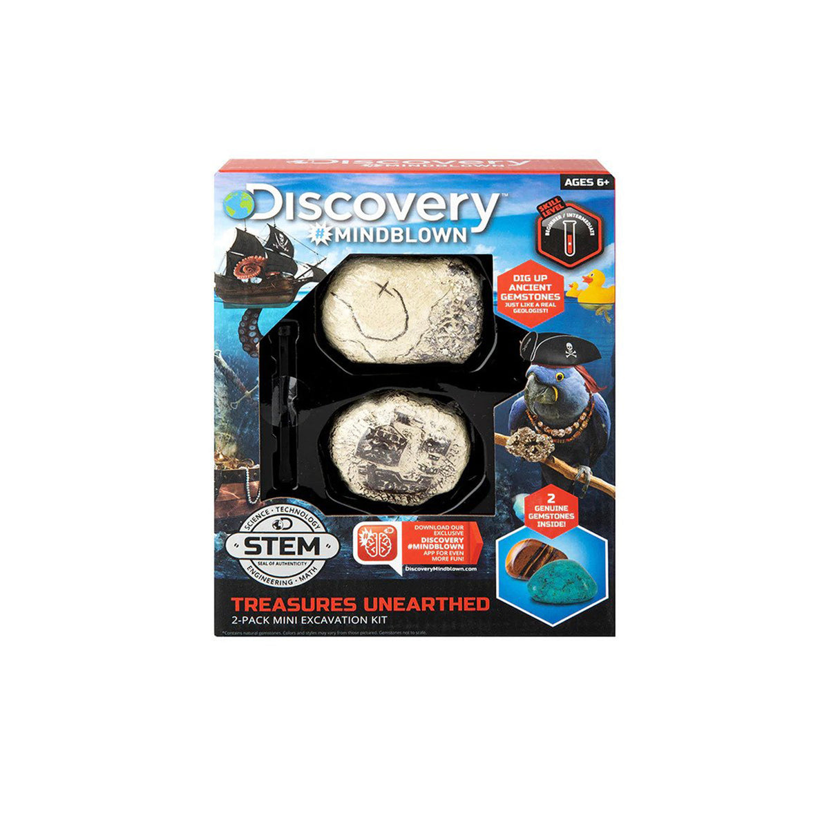 Discovery Mindblown – Treasures Unearthed (2-Pk Mini Excavation Kit)-Discovery