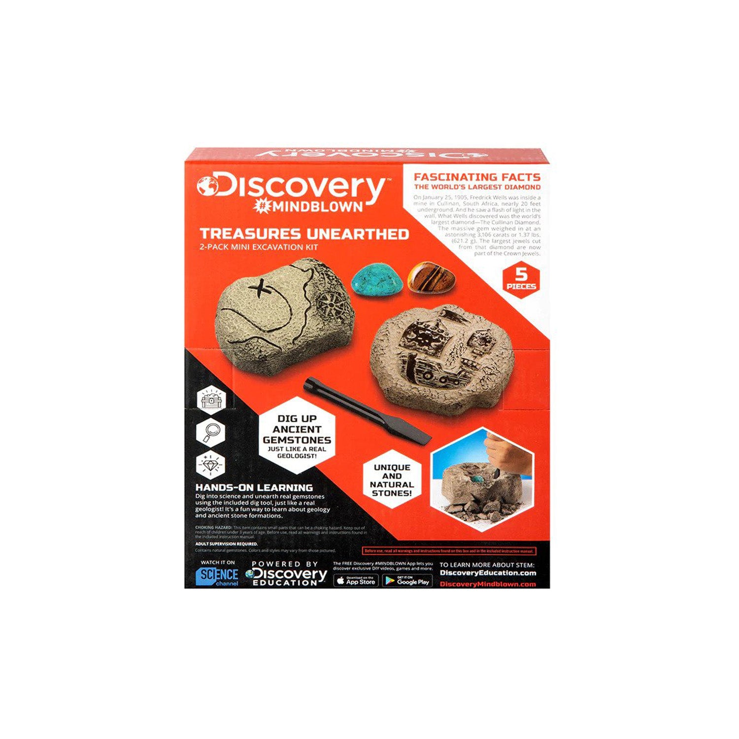 Discovery Mindblown – Treasures Unearthed (2-Pk Mini Excavation Kit)-Discovery