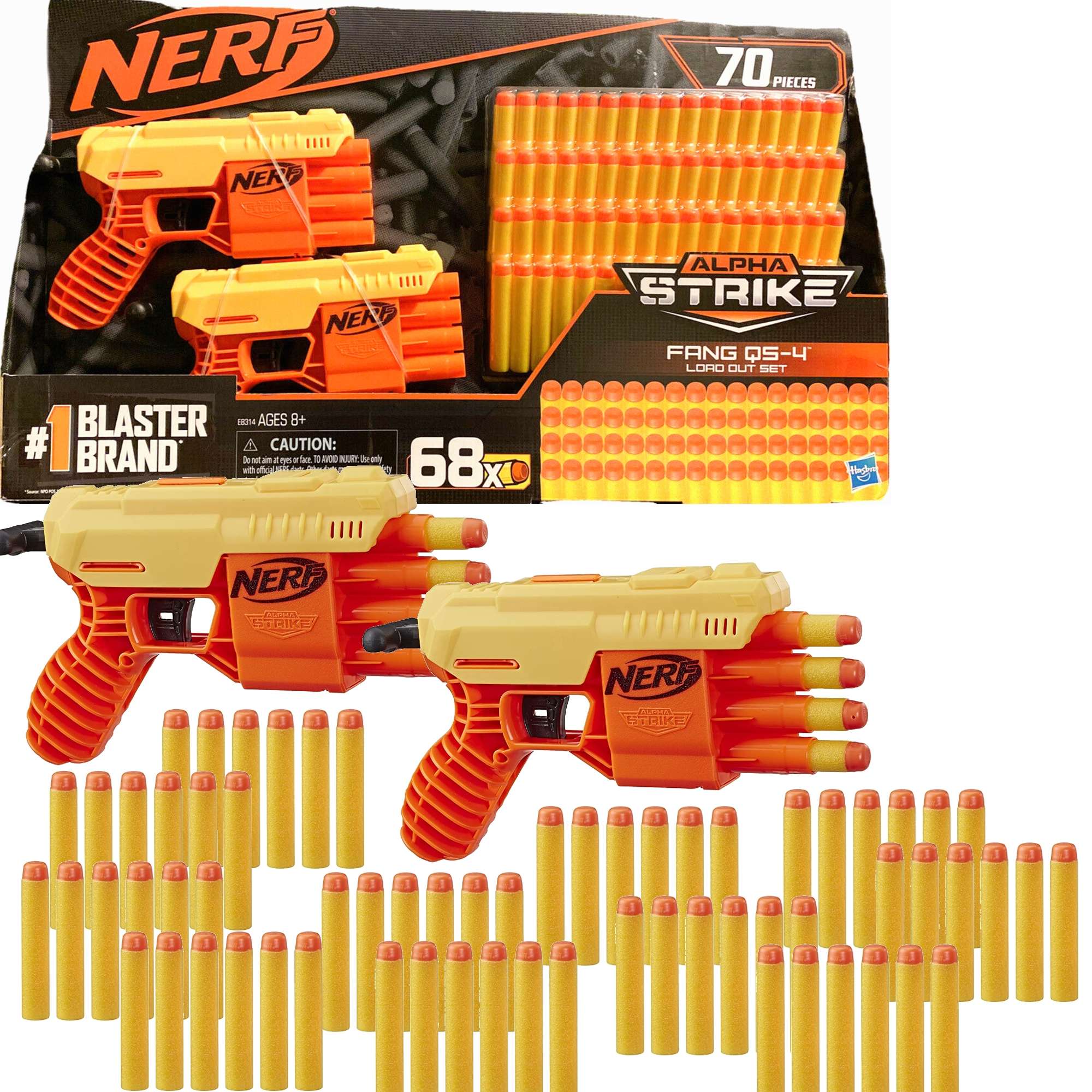 Hasbro Nerf Alpha Strike Fang Qs 4 Load Out Set-NERF