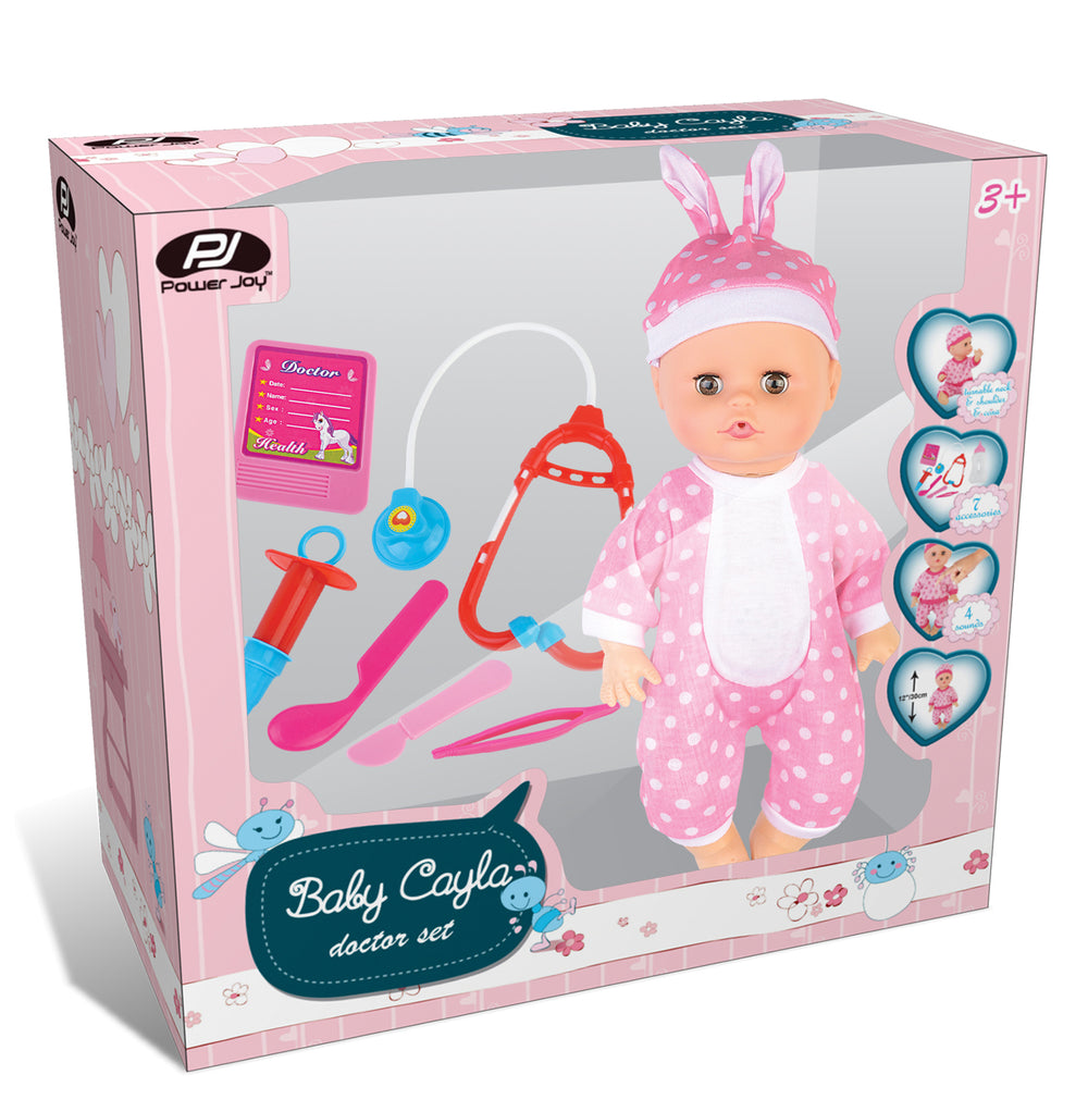 P.JOY BABY CAYLA DOCTOR SET 12"30CM B/O Default Title