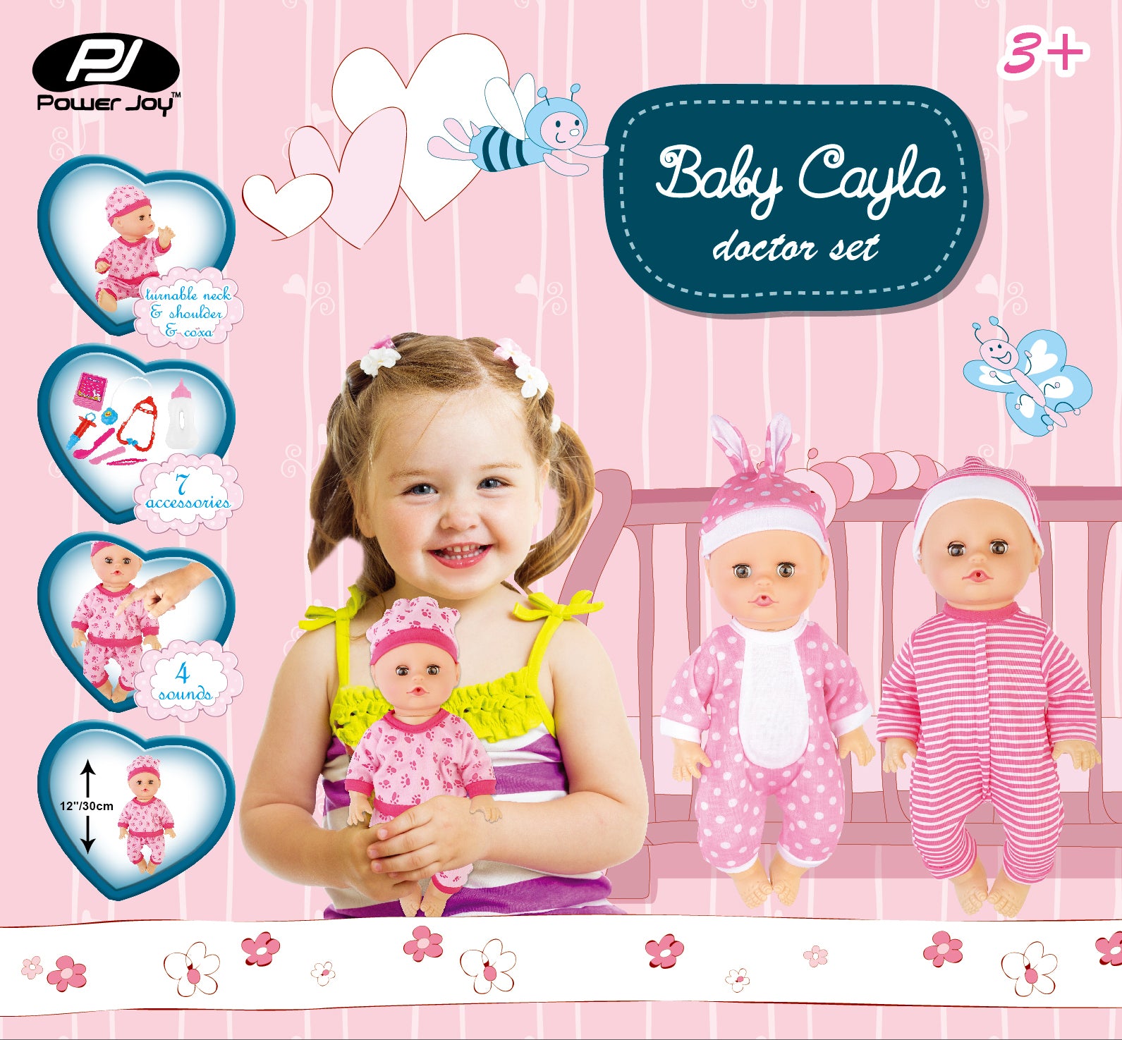 P.JOY BABY CAYLA DOCTOR SET 12"30CM B/O Default Title