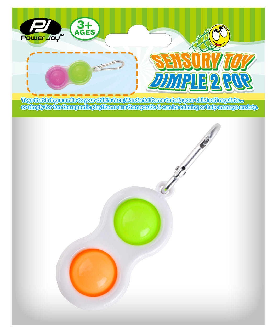 P.JOY SENSORY TOY DIMPLE 2POP KCHAIN 1PC Default Title