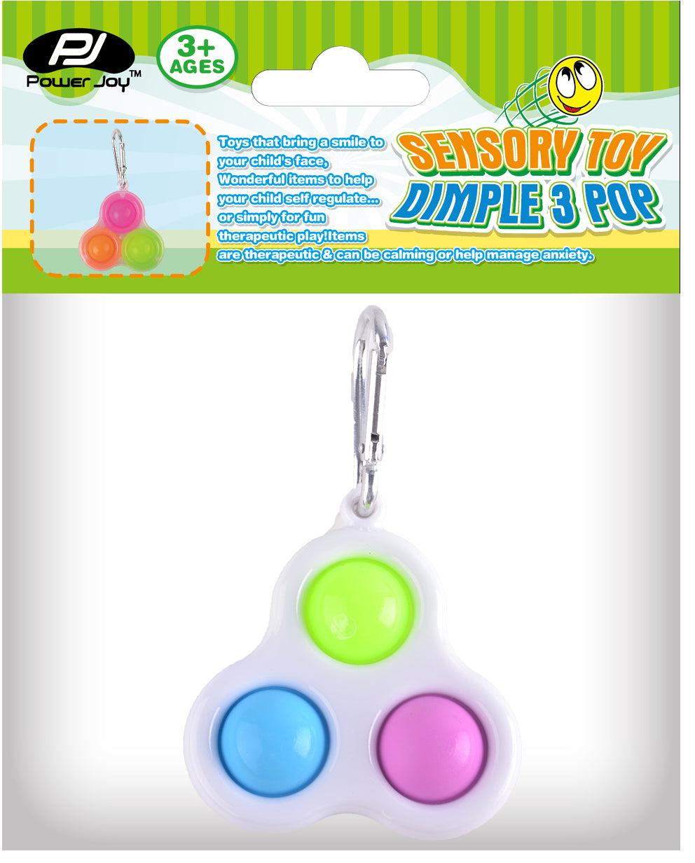 P.JOY SENSORY TOY DIMPLE 3POP KCHAIN 1PC Default Title