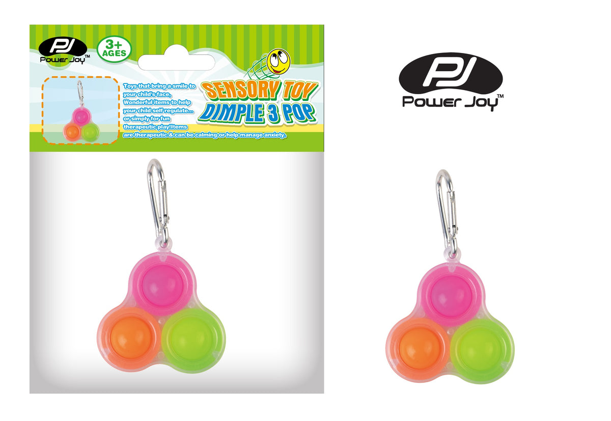 P.JOY SENSORY TOY DIMPLE 3POP KCHAIN 1PC Default Title