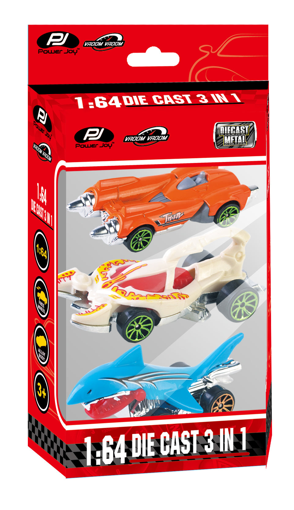 P.JOY V.VROOM DIECAST VIPER-DC 1:64 3IN1 Default Title