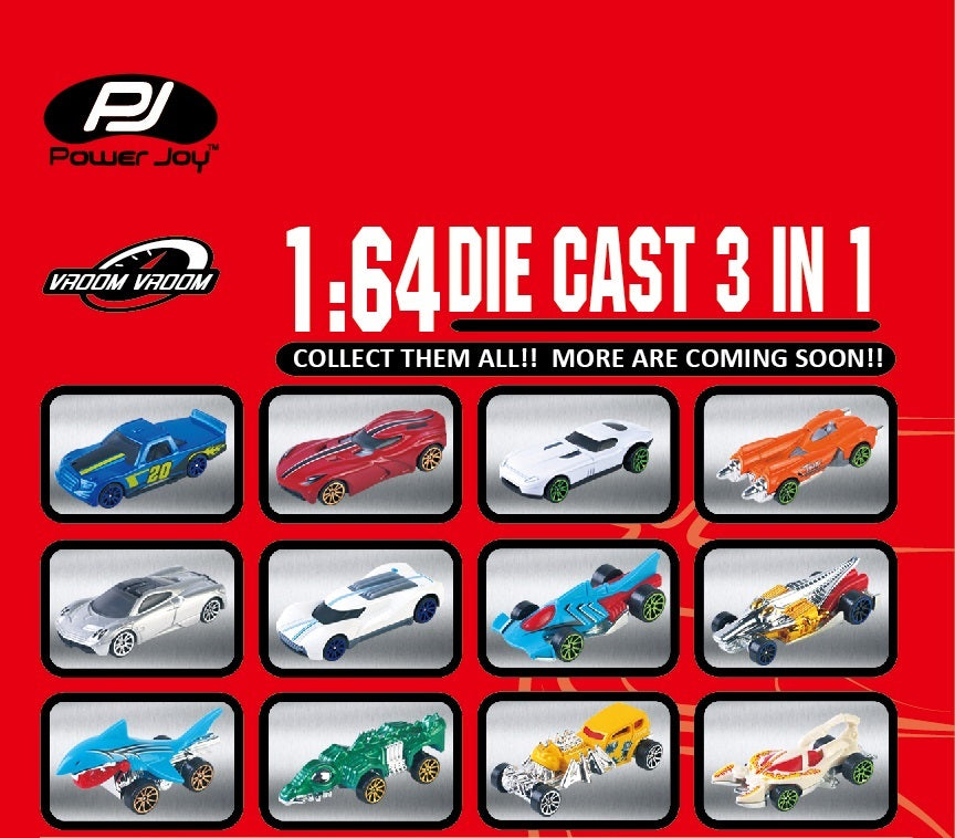P.JOY V.VROOM DIECAST VIPER-DC 1:64 3IN1 Default Title
