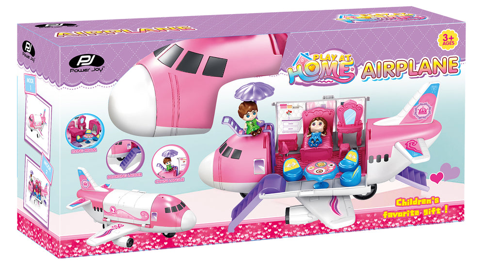P.JOY PLAYHOME AIRPLANE PLAYSET W/2DOLLS Default Title