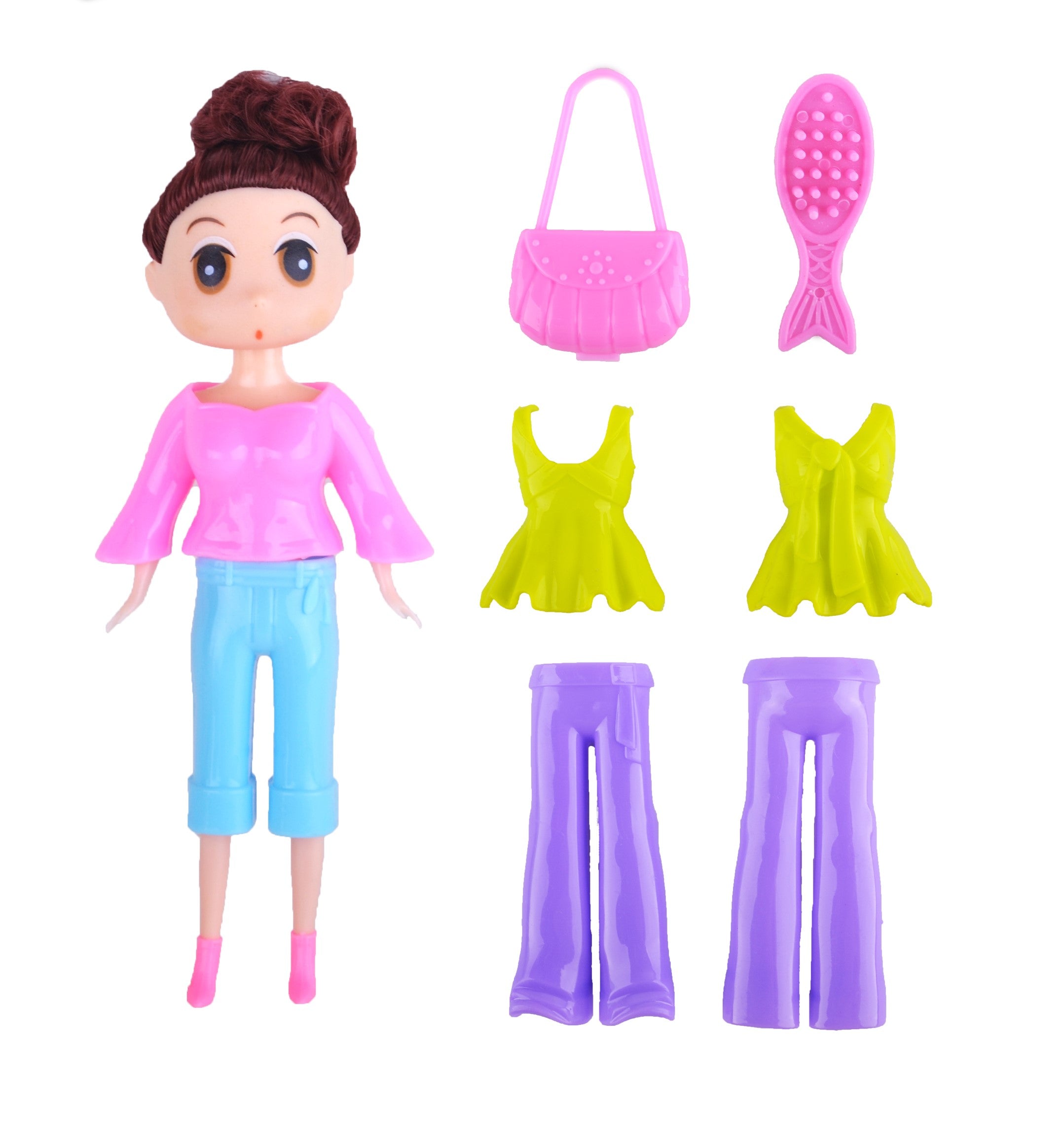 KIDZ. FASHION DOLL SNAP ON 7PCS BC Default Title