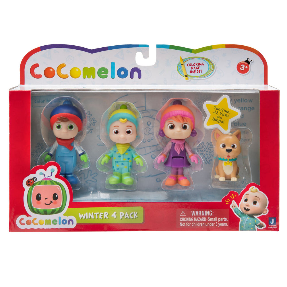 COCOMELON FAMILY SET 4 FIGURE PK W.THEME Default Title