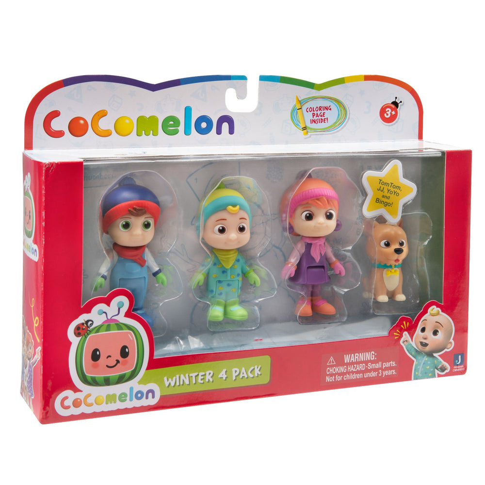 COCOMELON FAMILY SET 4 FIGURE PK W.THEME Default Title