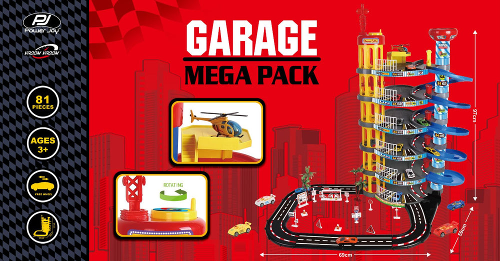 P.JOY V.VROOM GARAGE MEGAPK 6FLR W/8CARS Default Title