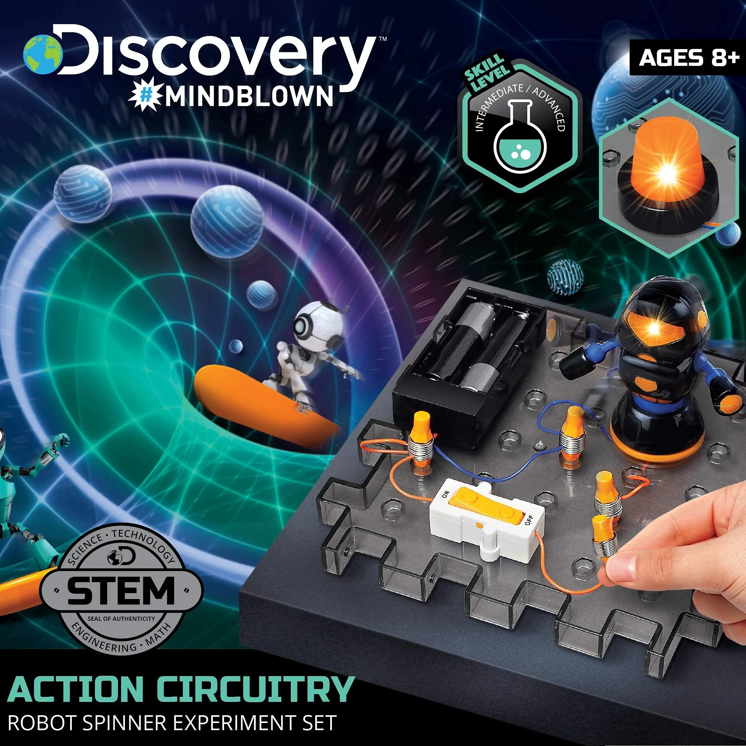 Discovery Toy - Circuitry Action Experiment Robot Spinner-DISCOVERY