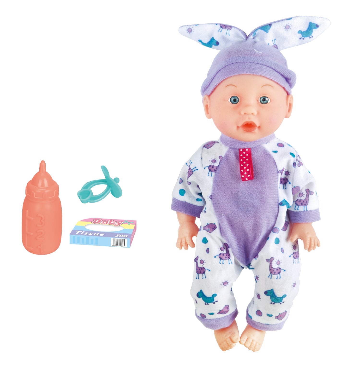 P.JOY BABY CAYLA 31CM DRINK SET B/O ASST Default Title