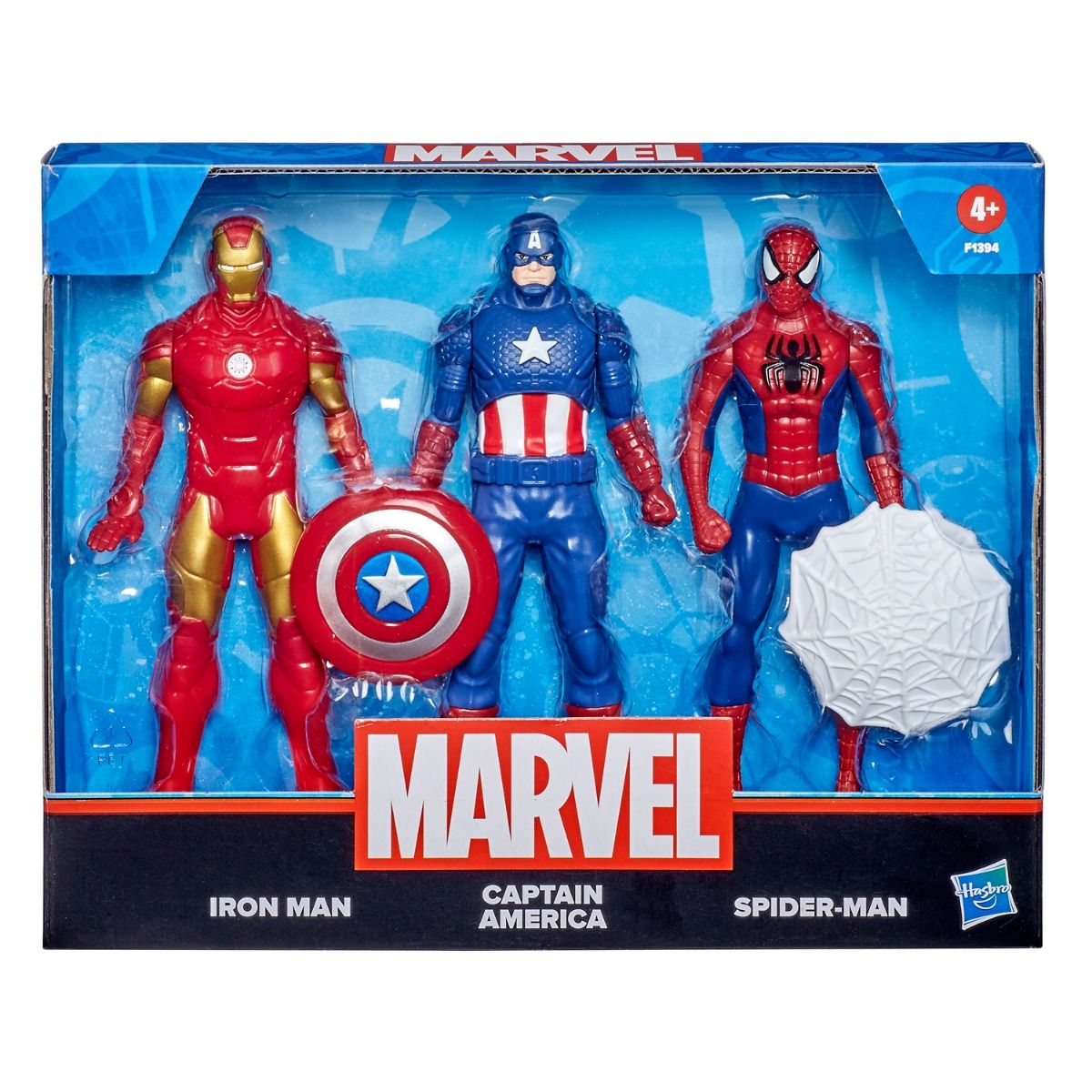 Hasbro Marvel Action Figures 03 Pack - Iron Man, Spider-Man, Captain America 06 Inch-MARVEL